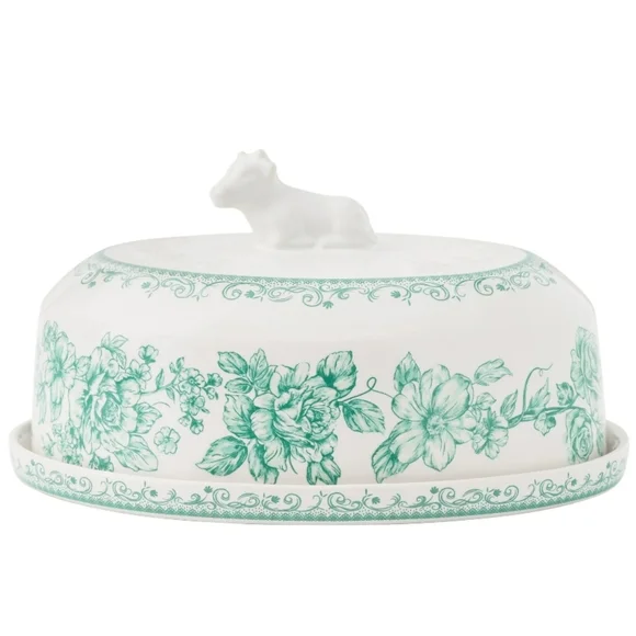 💜 New Pioneer Woman Agatha Green Butter Dish - Picture 4 of 6